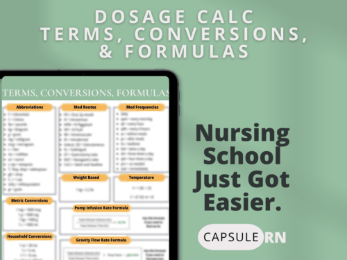 Terms, Conversions, & Formulas