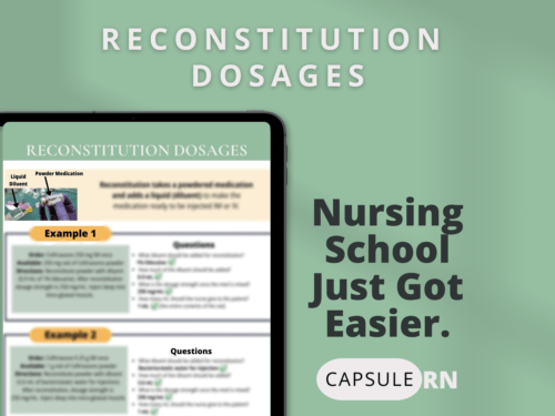 Reconstitution Dosages
